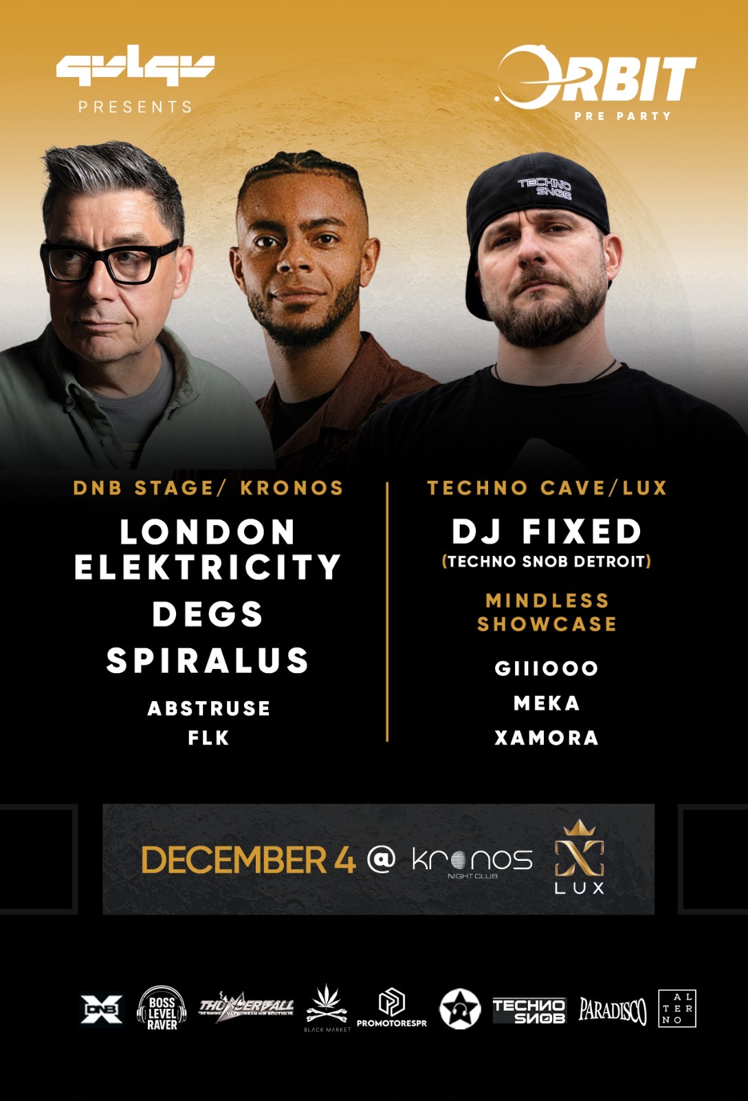 LONDON ELEKTRICITY &  DEGS @ ORBIT PRE-PART